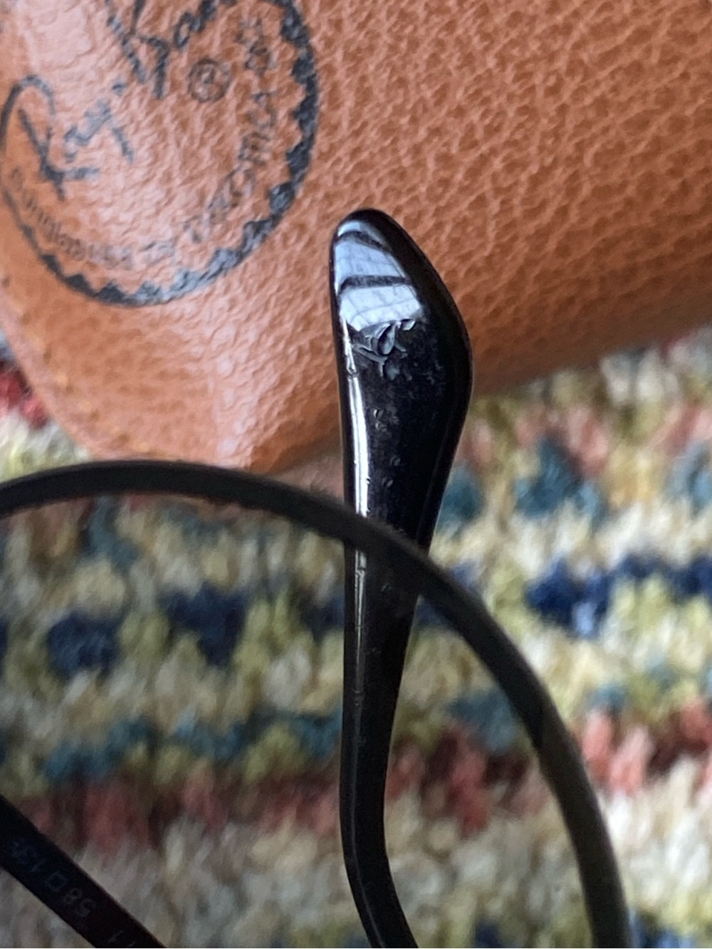 Ray-Ban Black Sunglasses with Brown Leather Case - Picture 13 of 13